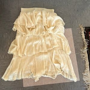 TASHSA POLIZZI creme teared Ruffle Skirt